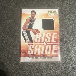 NBA Hoops Victor Wembanyama Rise n Shine Jersey Patch Rookie 