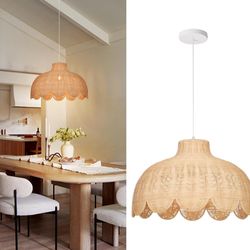 Designer Boho Rattan Pendant Light