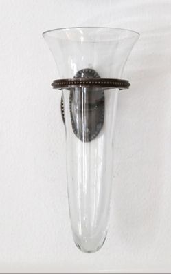 Pottery Barn Antique Beaded Wall Vase / Wall Sconce