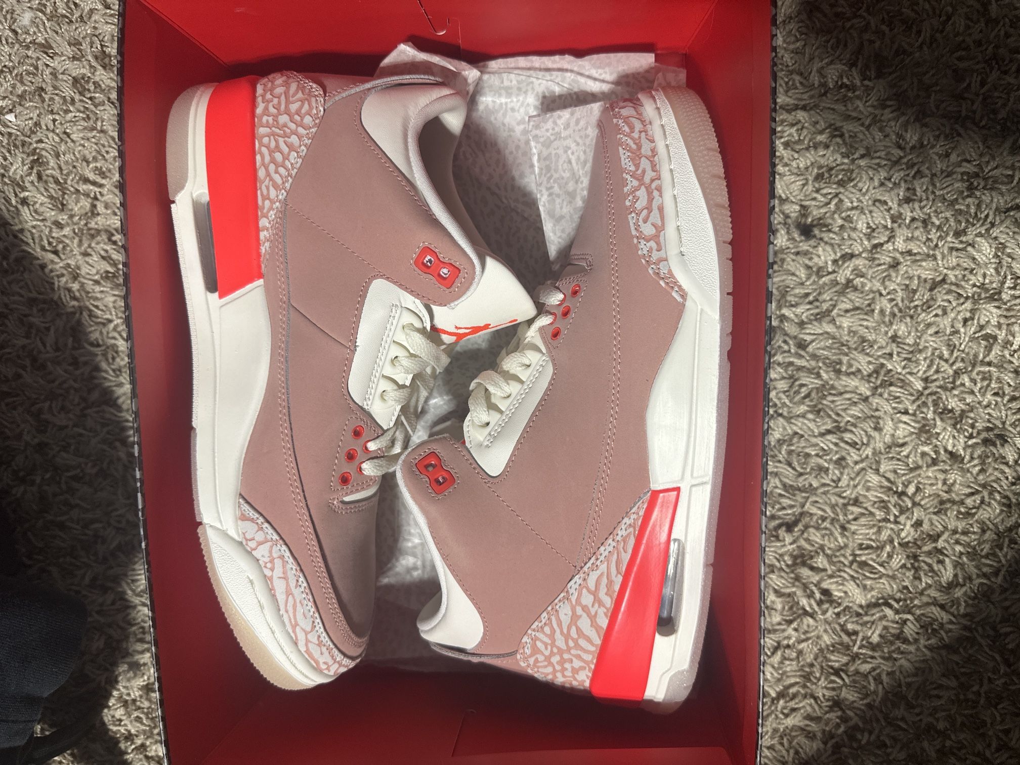 Jordan 3 Rust Pink size 8.5 mens/10 wmns
