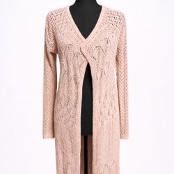 Knox Rose Blush Open Knit Cardigan XS