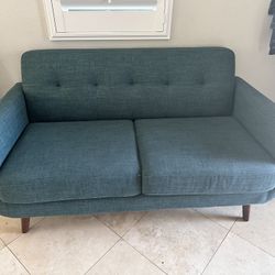 Blue Accent Loveseat