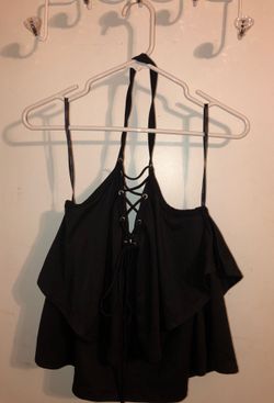 Black halter top