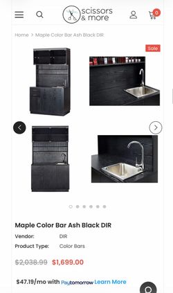 Salon Color Cabinet with sink