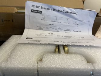 Double Curtain Gold Rods