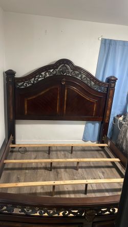 CAL KING Bed Frame (dark brown)