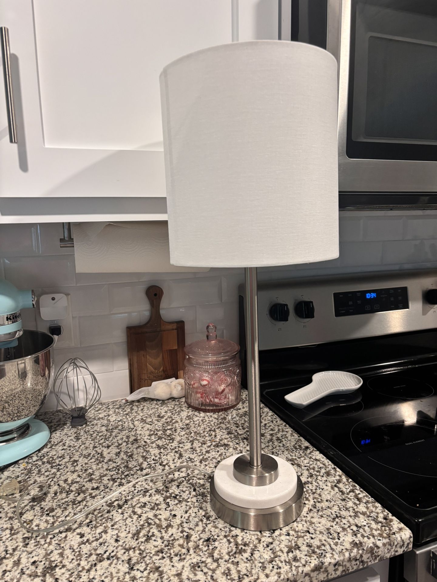 26 Inch Lamp With Marble Base