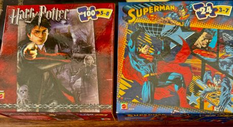 New in box Harry Potter & Superman puzzles.