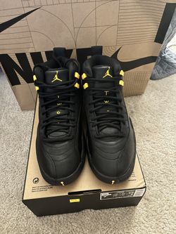 Nike Air Jordan 12 Retro Black Taxi Mens CT8013-071 Size 8M No LID