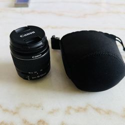 Canon EF-S 18-55mm f/3.5-5.6 III Lens, With Cover (Open Box, Unused) No Box Pickup Only 