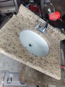 Lavabo de granito con llave bueno barato $25 Dlls