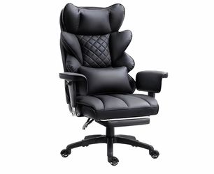 Dowinx Big and Tall Office Chair with Pocket Spring Cushion and Lumbar Support,High Back Computer Gaming Chair with Adiustable Ammrests,Executive Desk