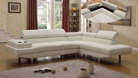 SECTIONAL SOFA WITH ADJUSTABLE HEADREST