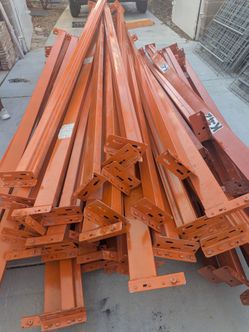 Pallet Rack Upright Frames Orange Steel