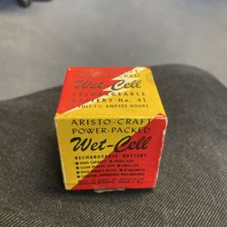 Aristo-Craft Wet Cell rechargeable battery, Vintage Rc  Power Packed Wet Cell