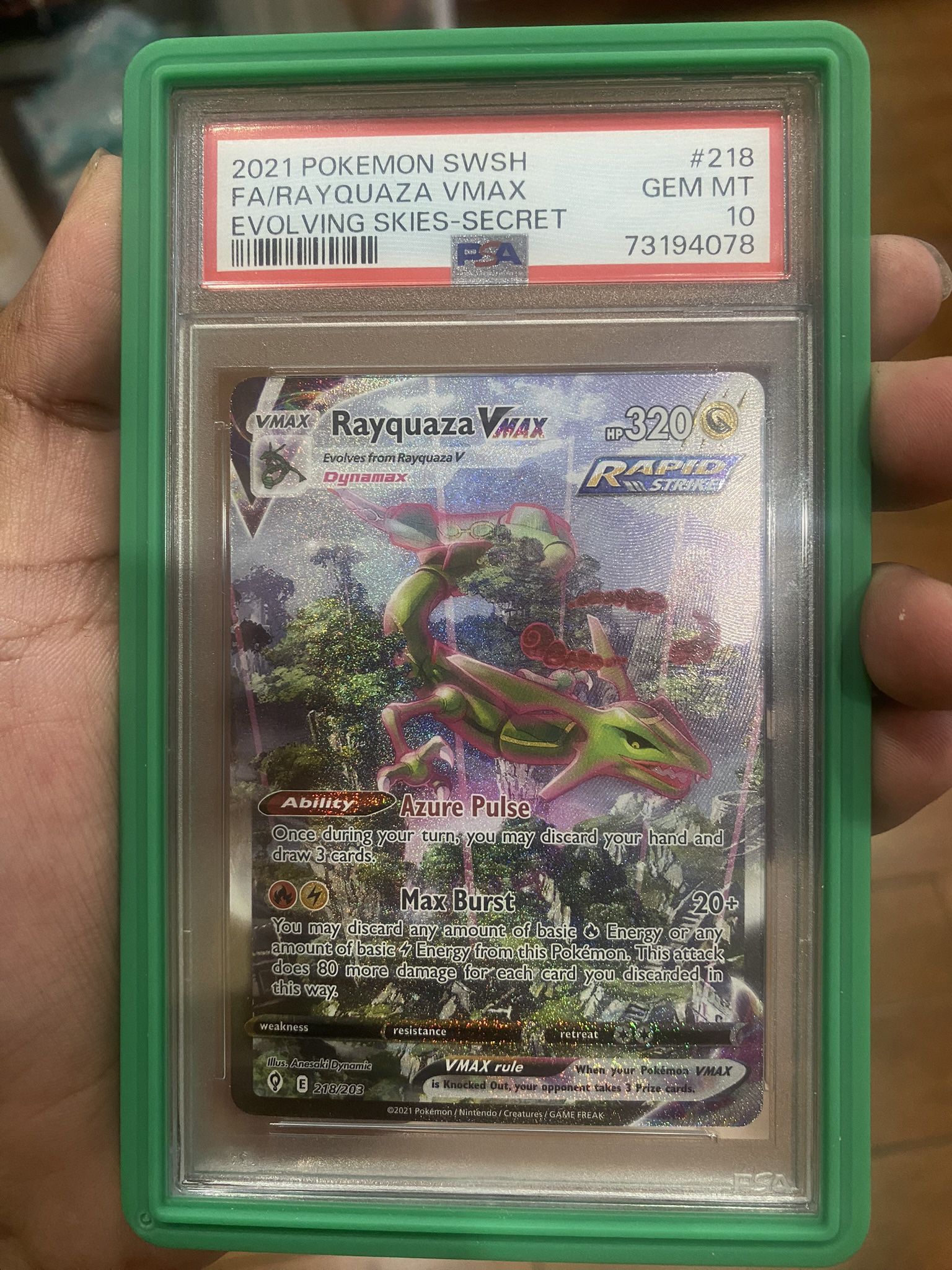 Rayquaza Vmax Psa 10 Pokémon Card