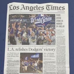 DODGERS WORLD SERIES 2025 Los Angeles Times