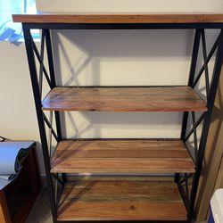 Multi-Functional 4-Tier Bookshelf & Standing Workstation