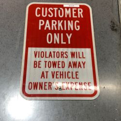 Parking violation sign