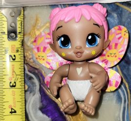 Baby Alive Glo-Pixies Minis Doll 3.75" Pixie Bubble Sunny Toy Girls Pink Hair