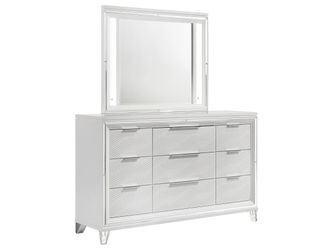 Marmore White Dresser and Mirror