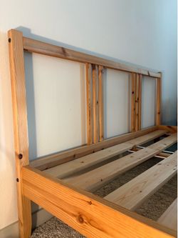 Full size wooden bed frame