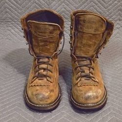 9.5 W Steel Toe Rocky Iron Clad Clean Scuffy Scuffed Taller Waterproof Boots