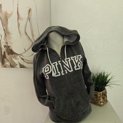 PINK Victoria's Secret Charcoal Hoodie Size Small