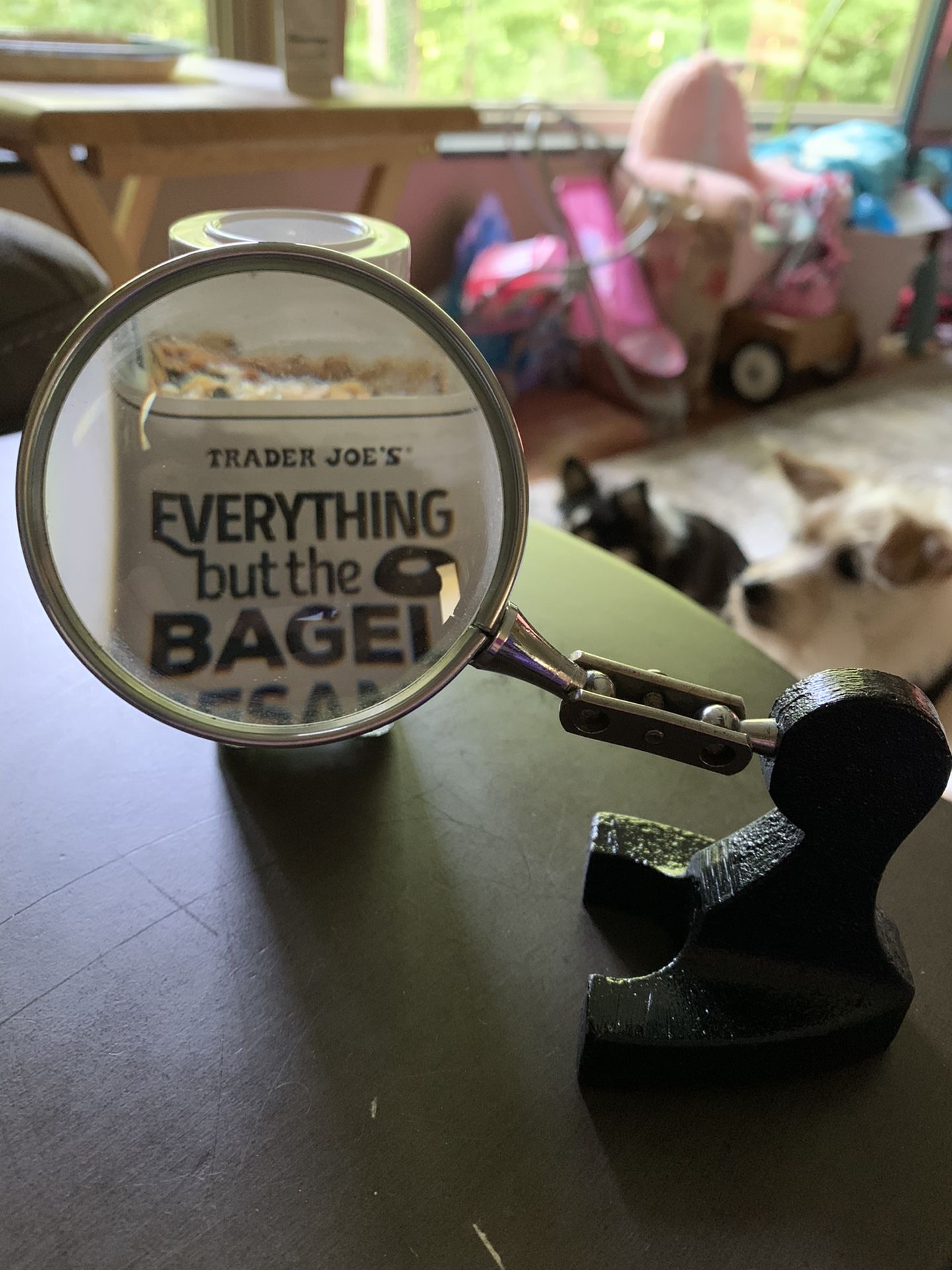 Vintage Magnifying Glass with Stand / Vintage Magnifier / Industrial Decor/Steampunk