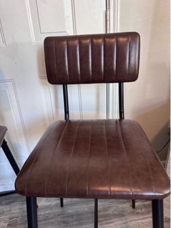 Garvee Bar Stools Set of 2, Tall Bar Chairs with Thick Cushion & Thickened Metal Legs