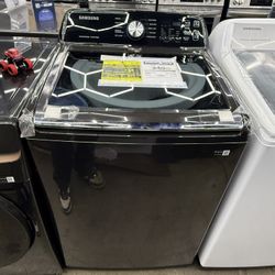 Brand new Samsung 4.6 cu. ft. Large Capacity Smart Top Load Washer in Brushed Black with ActiveWave Agitator and Active WaterJet
