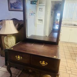 Antique Cabinet With Mirror 