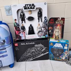 Star Wars Lot, R2-D2 21-Inch Hardside Spinner Suitcase, Darth Vader Mask, Classic , Mould King,  Storm Trooper