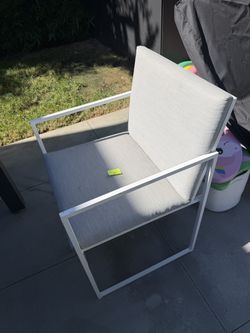 9 Rove Concepts Parson Outdoor Dining Chairs – Modern White Metal