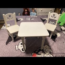 Porcelain Doll Or American Girl Doll Table And Chairs 