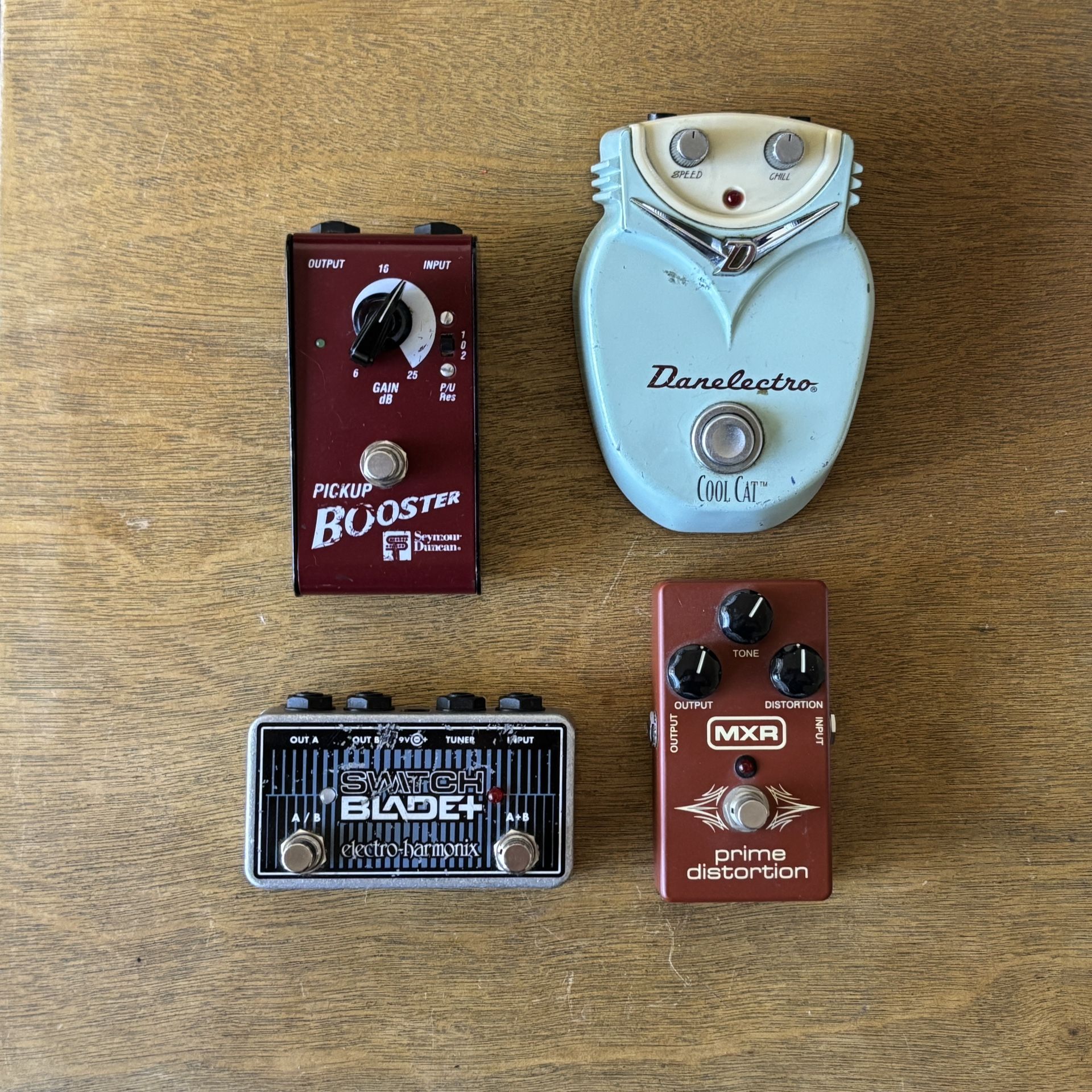 4 Guitar Pedals Electro-Harmonix, MXR, Seymour Duncan, Danelectro