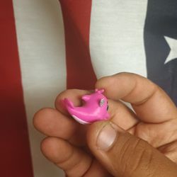 Hatchimals mini SML pink dolphin toy figure glitter