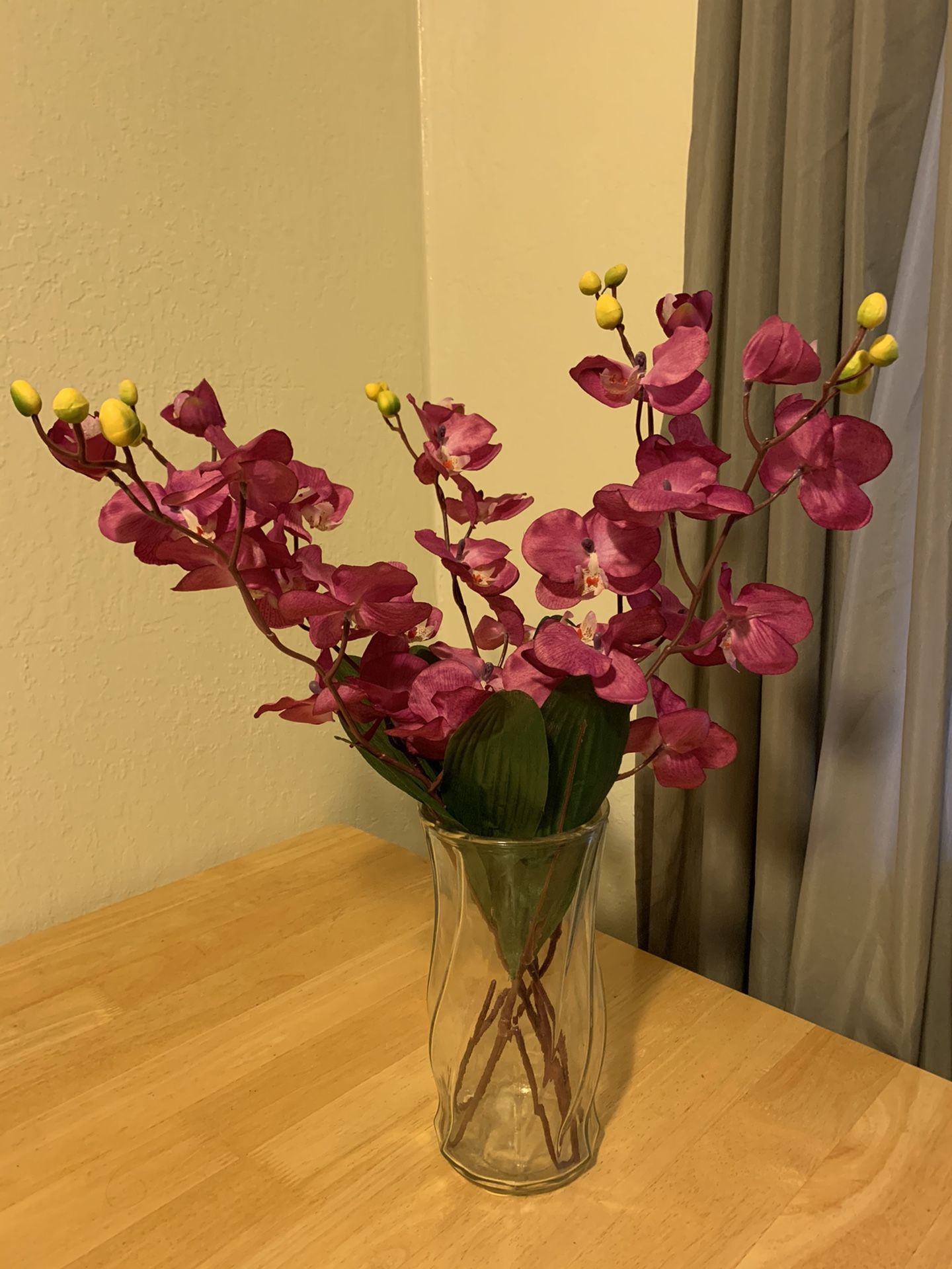 Artificial flowers in a vase