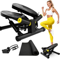 ZIWWVY Mini Twist Stepper 330 LBS, Adjustable Step Height, Quiet Full Body Workout, Model 6603W6L