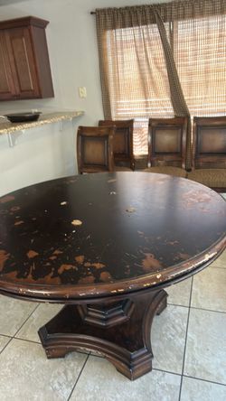 Free dining table with four chairs