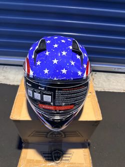 Full Face Motorcycle Helmet American Flag