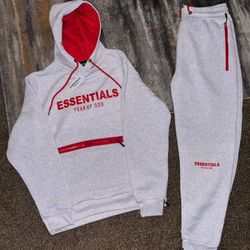 Grey N Red Men Essentials Size Medium 