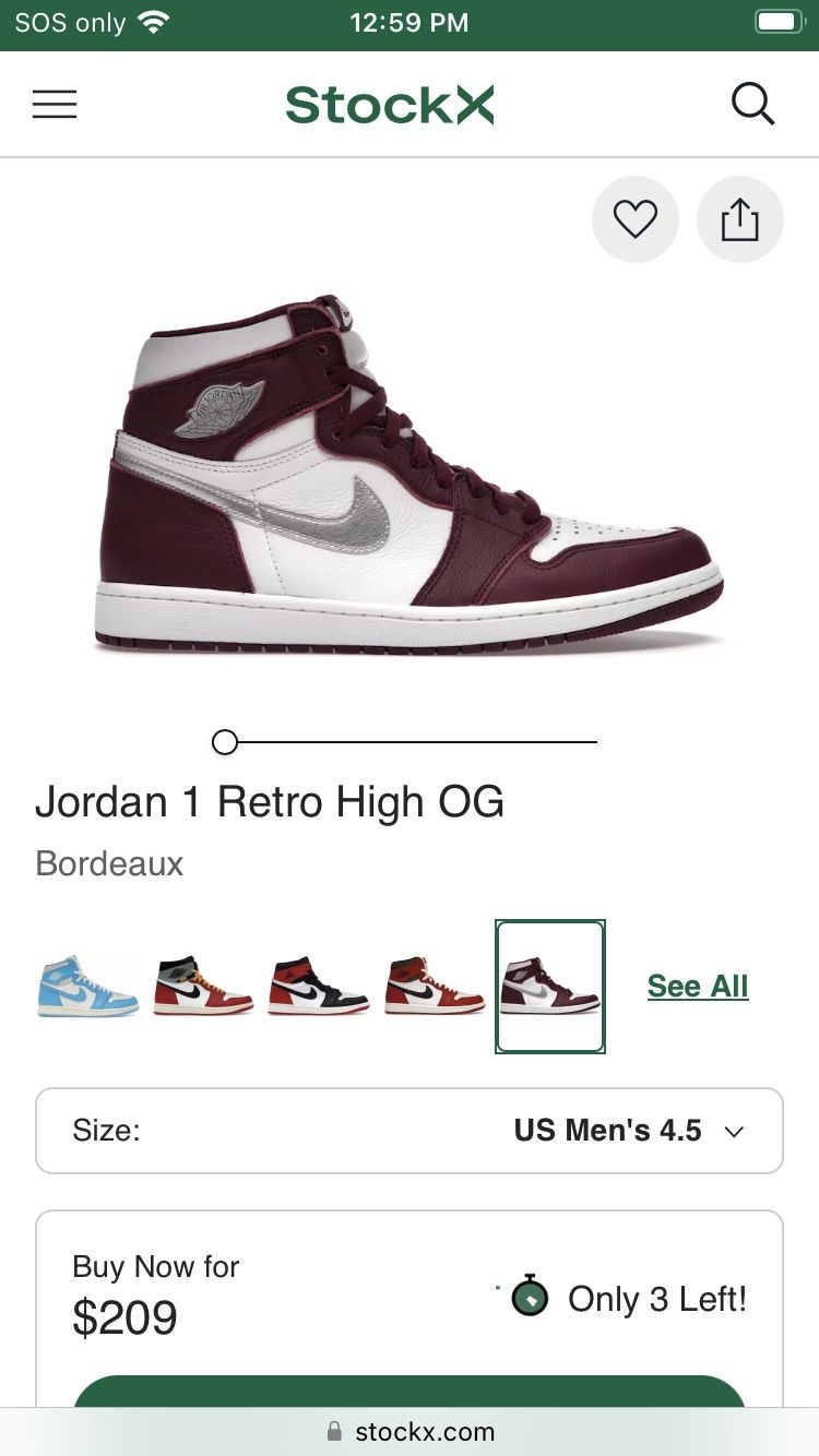 Authentic Burgundy Jordan 1s