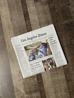 Los Angeles Times Lakers 2002 Championship Newspaper