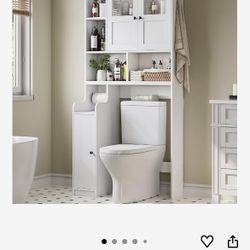 Bathroom Organizer (Over Toilet)Storage-White