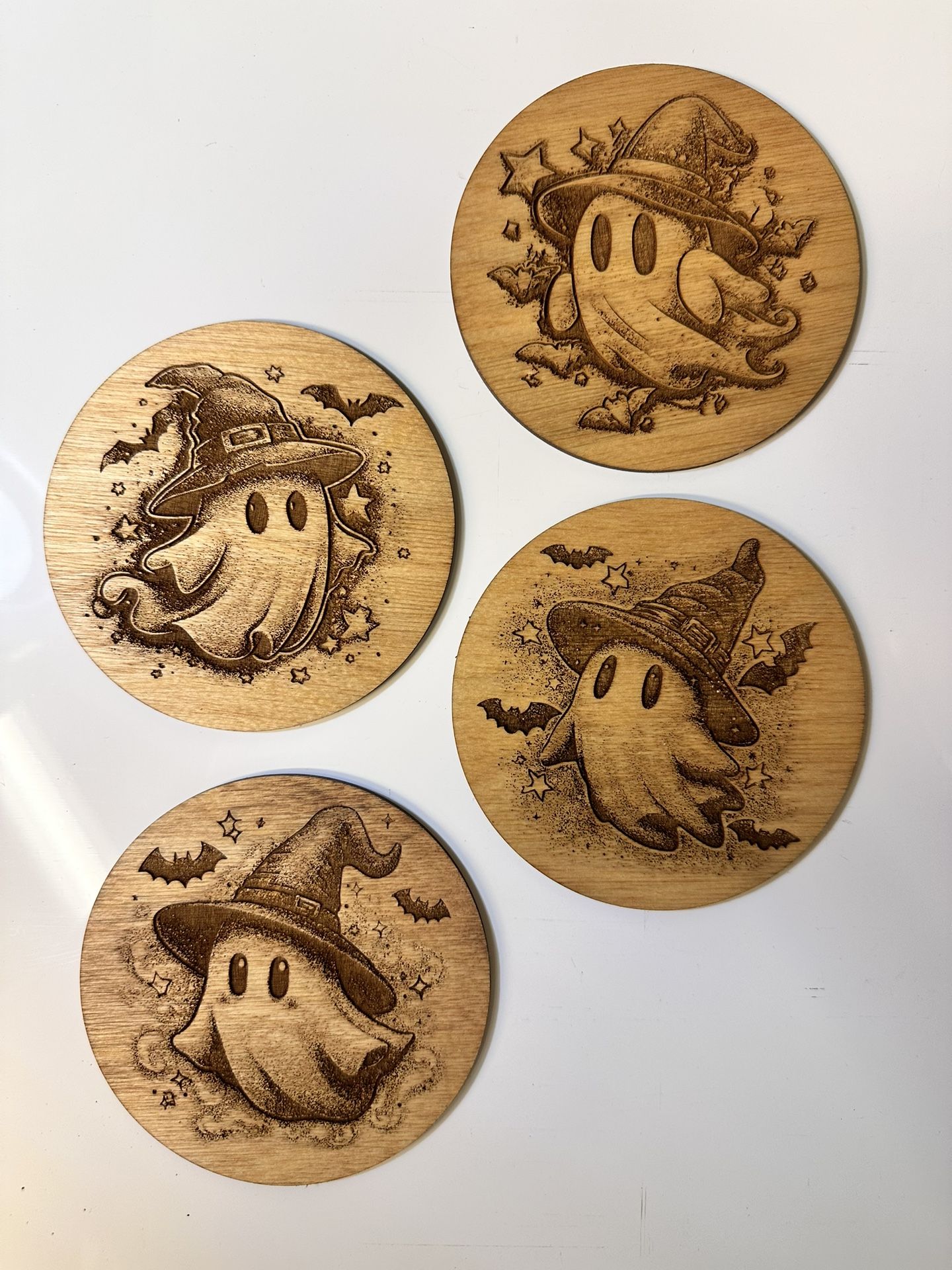 Handmade Wooden “Ghosters” (Coasters)