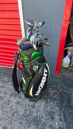 Nickent Mid Staff Bag 4DX 10" Multi-Logo Green Black 4 Way Golf Bag 12 LBS