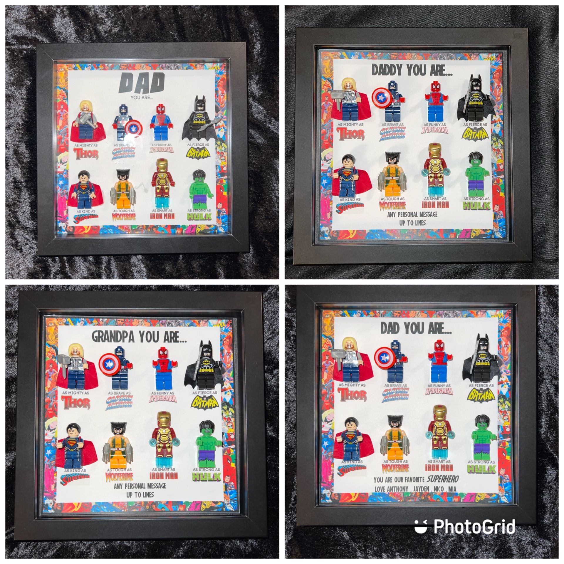 Super Hero Lego Father’s Day Shadow Box
