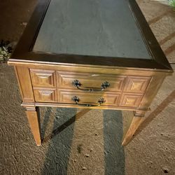 Brown Wooden End Tables 