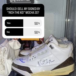 Jordan 3 “Mocha” Signed By Rich The Kid!!